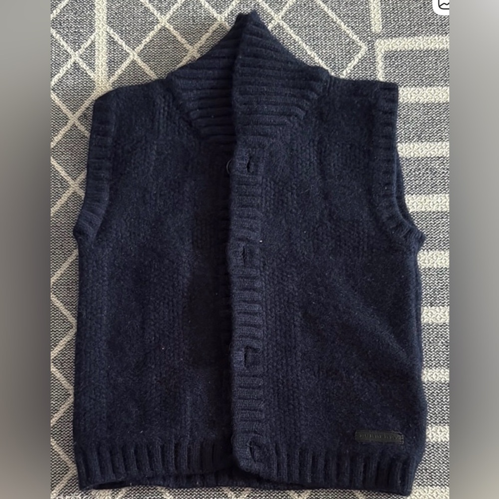 BURBERRY Vest, Striped Polo Shirt, Jeans, & GOLDEN GOOSE sneakers - Picture 5 of 16